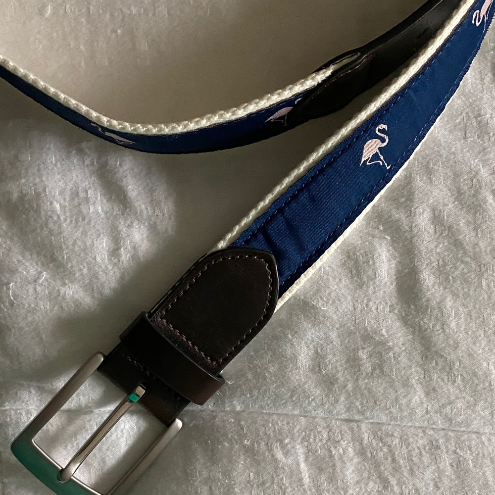 J Crew Blue Flamingo Belt 🦩 - Picture 2 of 5
